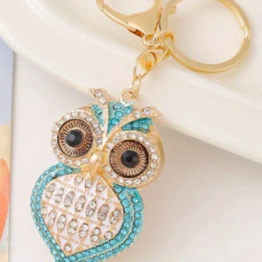 Owl Rhinestone Keychain/Charm